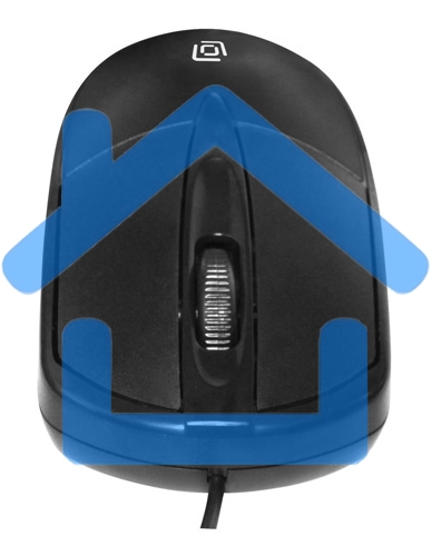 Мышь проводная Oklick 125M черный, 1200 dpi, USB, кнопки - 3