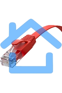 Патч-корд GCR PROF плоский прямой 2.0m, UTP медь кат.6, красный, 30 AWG, ethernet high speed 10 Gbит/с, RJ45, T568B, GCR-52859