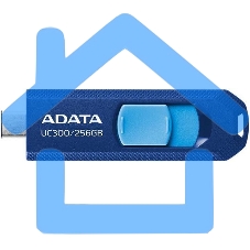 Флешка USB ADATA UC300 (ACHO-UC300-256G-RNB/BU), 256 Gb, USB 3.2 Gen1, R/W 100/30, синий/голубой