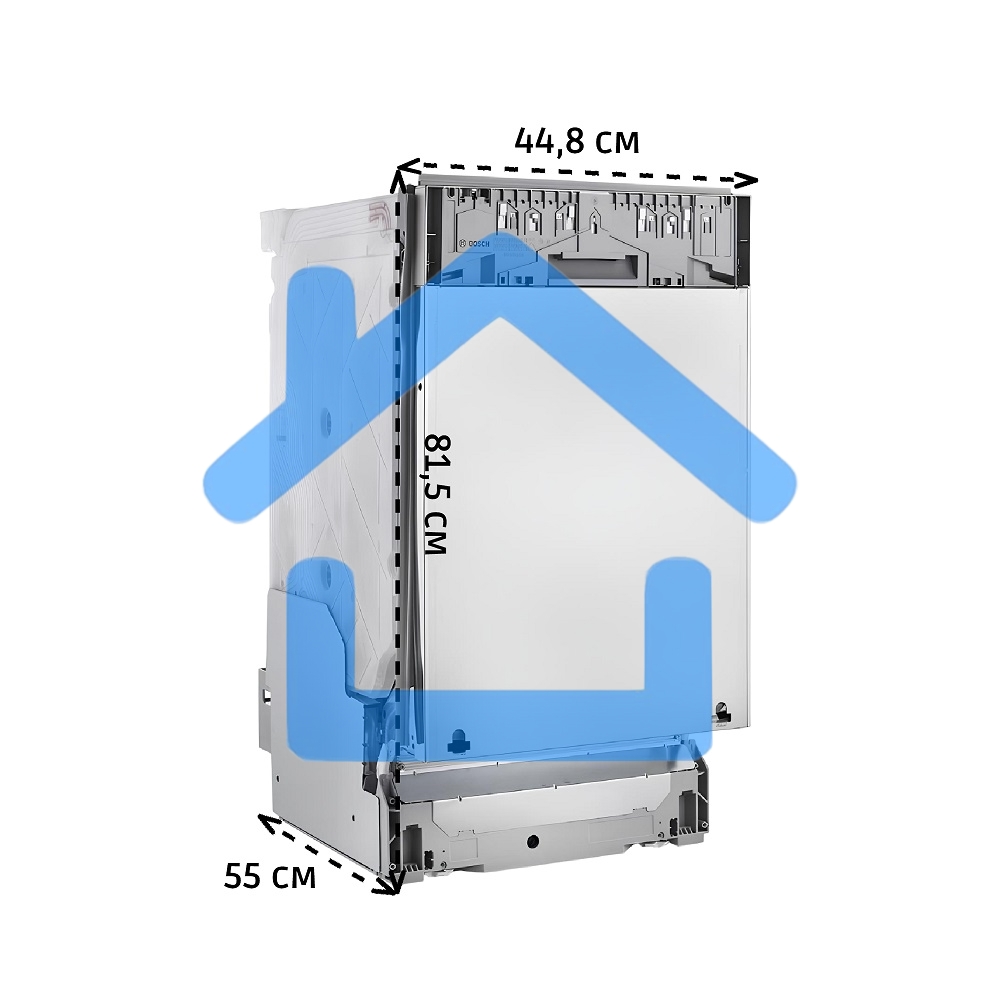 Встраиваемая посудомоечная машина Bosch SPV4HMX10E, серебристый, 44.8 см, 10 компл., 44 дБ, класс A++