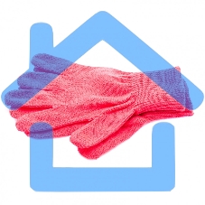 Перчатки трикотажные, акрил, коралл, двойная манжета, Россия СИБРТЕХ