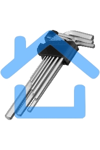 Набор ключей имбусовых Сибртех HEX, 1,5-10 мм, CrV, 9 шт., удлиненные