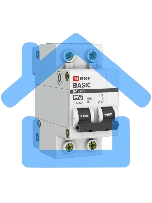 Выключатель автоматический EKF mcb4729-2-25C 2P 25А (C) 4,5кА ВА 47-29 EKF Basic