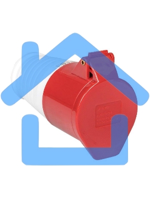 Розетка кабельная 32А 380В 3P+РЕ IP44 (224) EKF ps-224-32-380