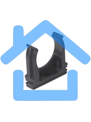 Клипса для трубы d20мм черный Рувинил К01120Ч