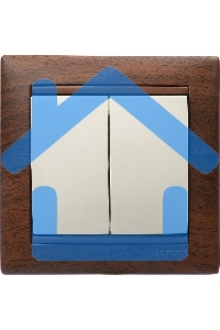 Электроустановочные изделия Legrand Legrand 774305 Выключатель Valena двухклавишный 10 AX(слоновая кость)