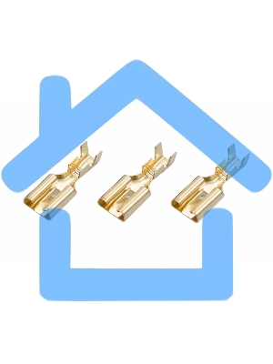 Клемма плоская гнездо 7.5 мм 1-2.5 мм² (РП-м 2.5-(6.3)) Rexant