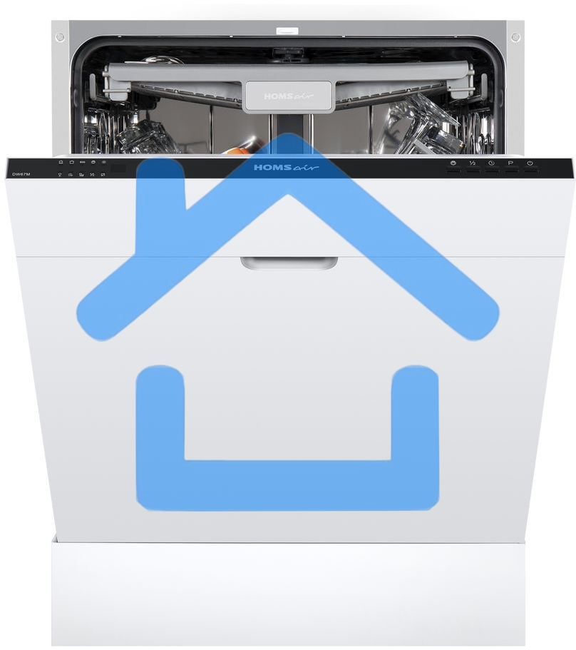 Встраиваемая посудомоечная машина HOMSair DW67M, черный, 59.8 см, 14 компл., 47 дБ, класс A++