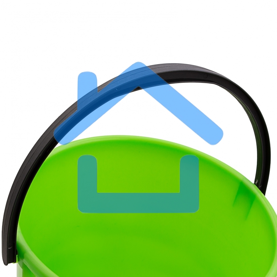 Ведро пластмассовое круглое 13 л, с крышкой, Light Elfe