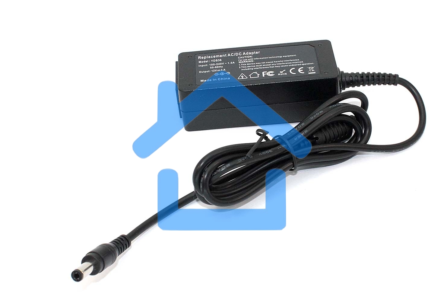 Блок питания для монитора и телевизора LCD 12V 3A 5.5x2.5 OEM