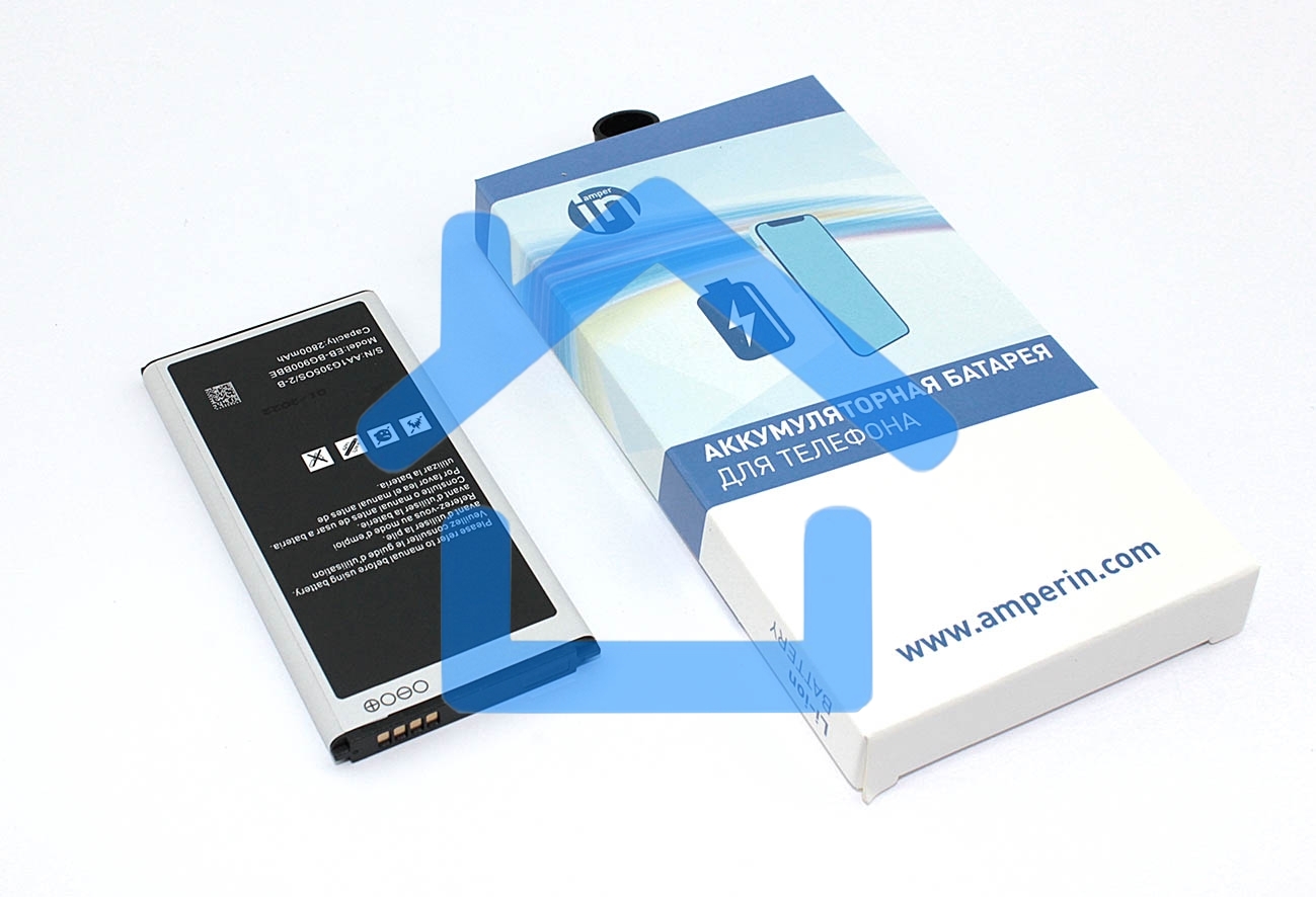 Аккумуляторная батарея Amperin для Samsung Galaxy S5 (EB-BG900BBE) 2800mAh