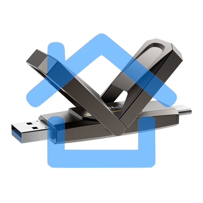 Флешка USB R/W Netac US5 1Tb USB3.2+TypeC Solid State Flash Drive, up to 550MB/500MB/s