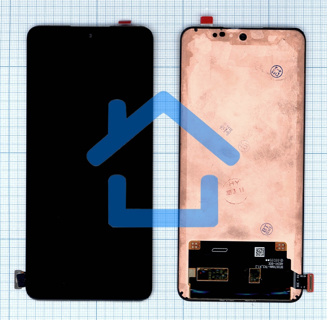 Дисплей для Realme GT Neo 3 в сборе с тачскрином черный