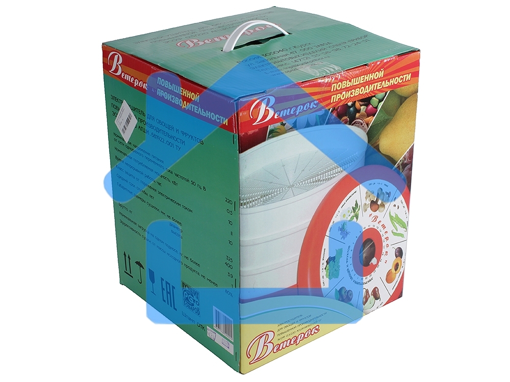 Сушилка для овощей и фруктов Великие реки Ветерок-5, 5 поддонов, цветная упаковка