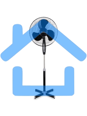 Вентилятор напольный Sakura SA-16BK черный/серый ПДУ таймер 2 шт./кор.