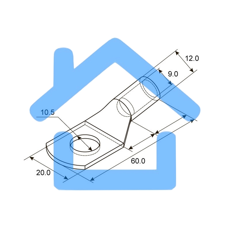 Наконечник ТМЛ 35–10–9 (35 мм² - Ø 10 мм) ГОСТ 7386-80 (в упак. 5 шт.) Rexant