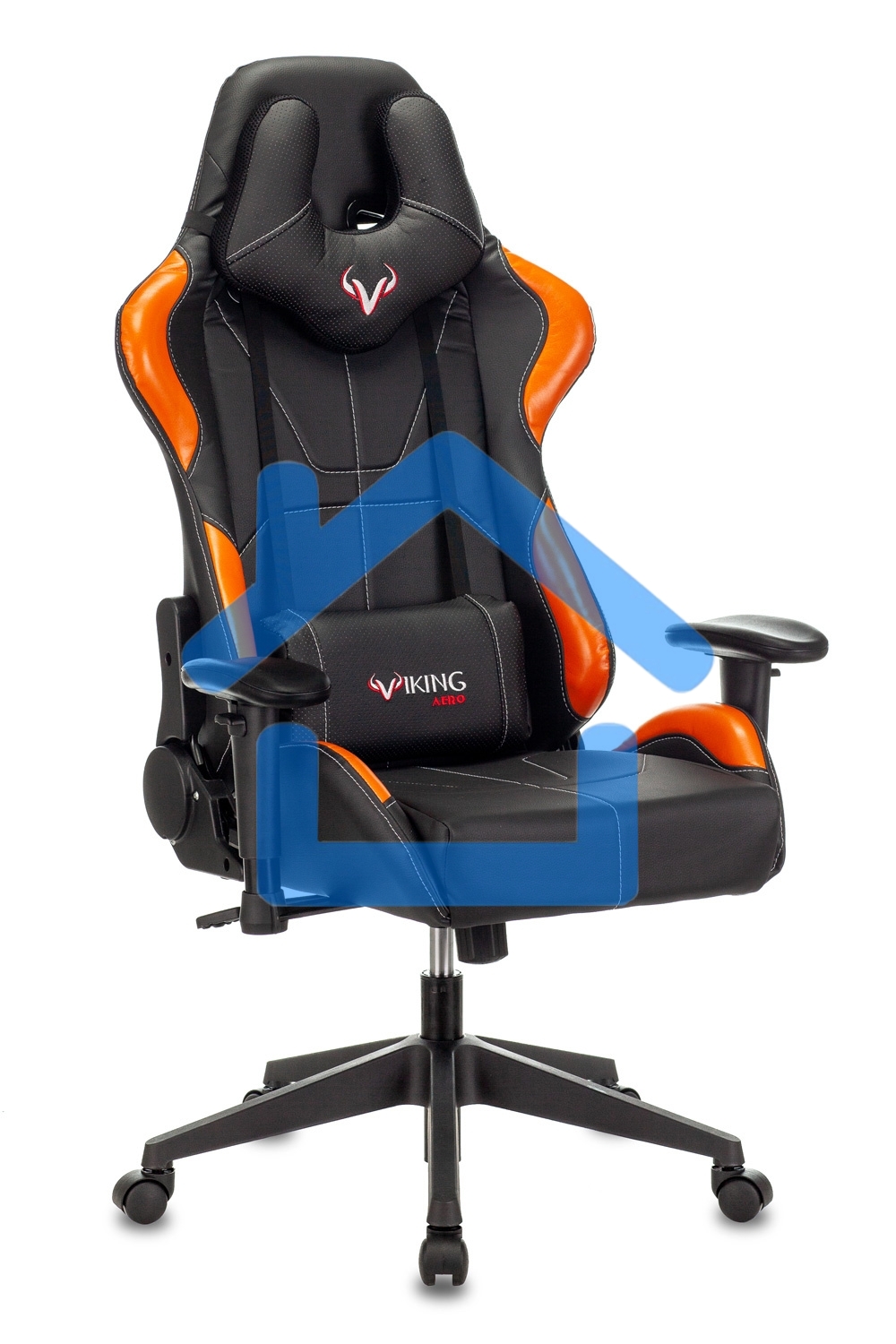 Кресло игровое Zombie VIKING 5 AERO черный/оранжевый искусственная кожа с подголов. крестовина пластик