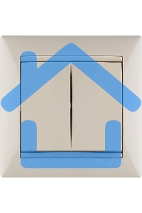 Электроустановочные изделия Legrand Legrand 774305 Выключатель Valena двухклавишный 10 AX(слоновая кость)