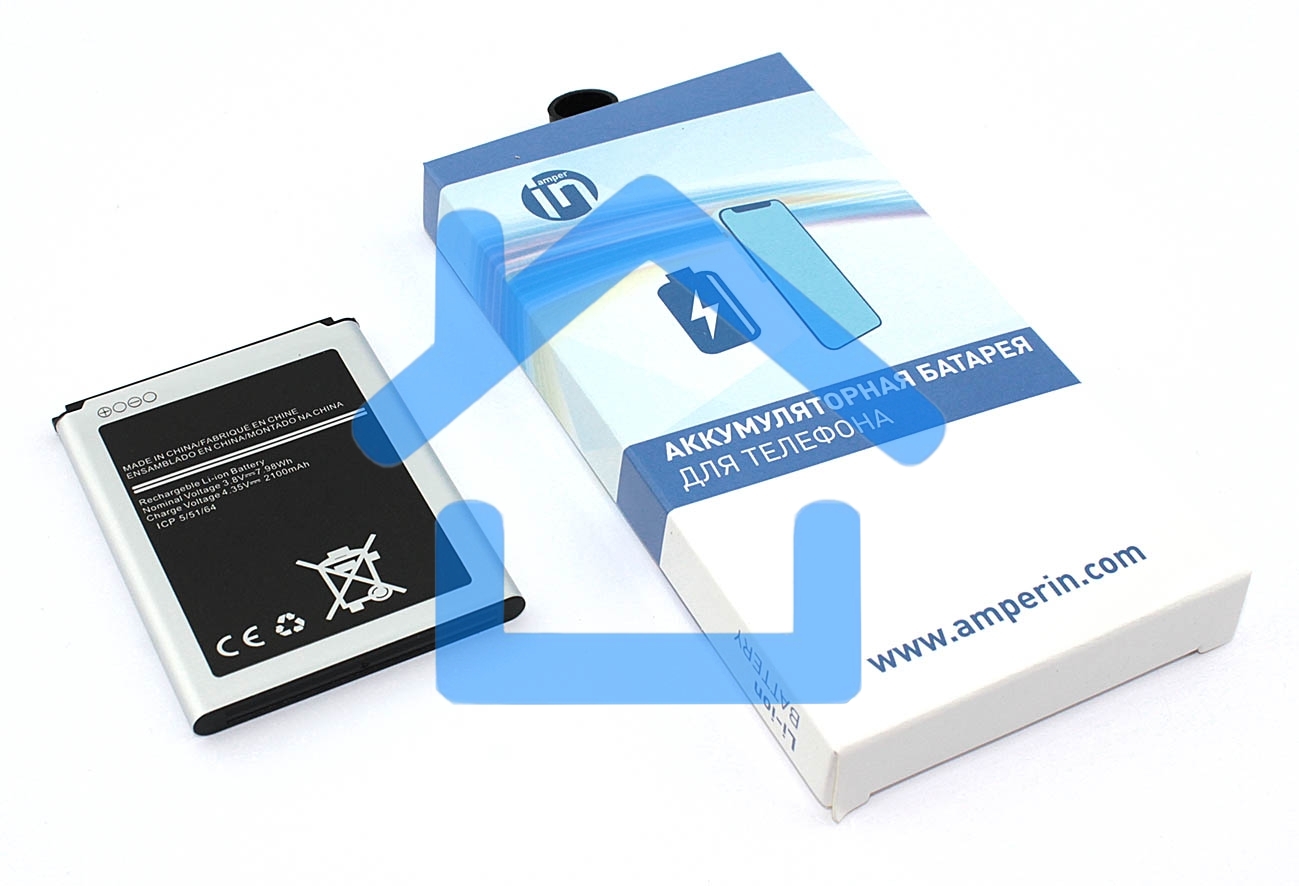 Аккумуляторная батарея Amperin для Samsung Galaxy S3 I9300 (EB-L1G6LLU) 3.8 V 2100mAh