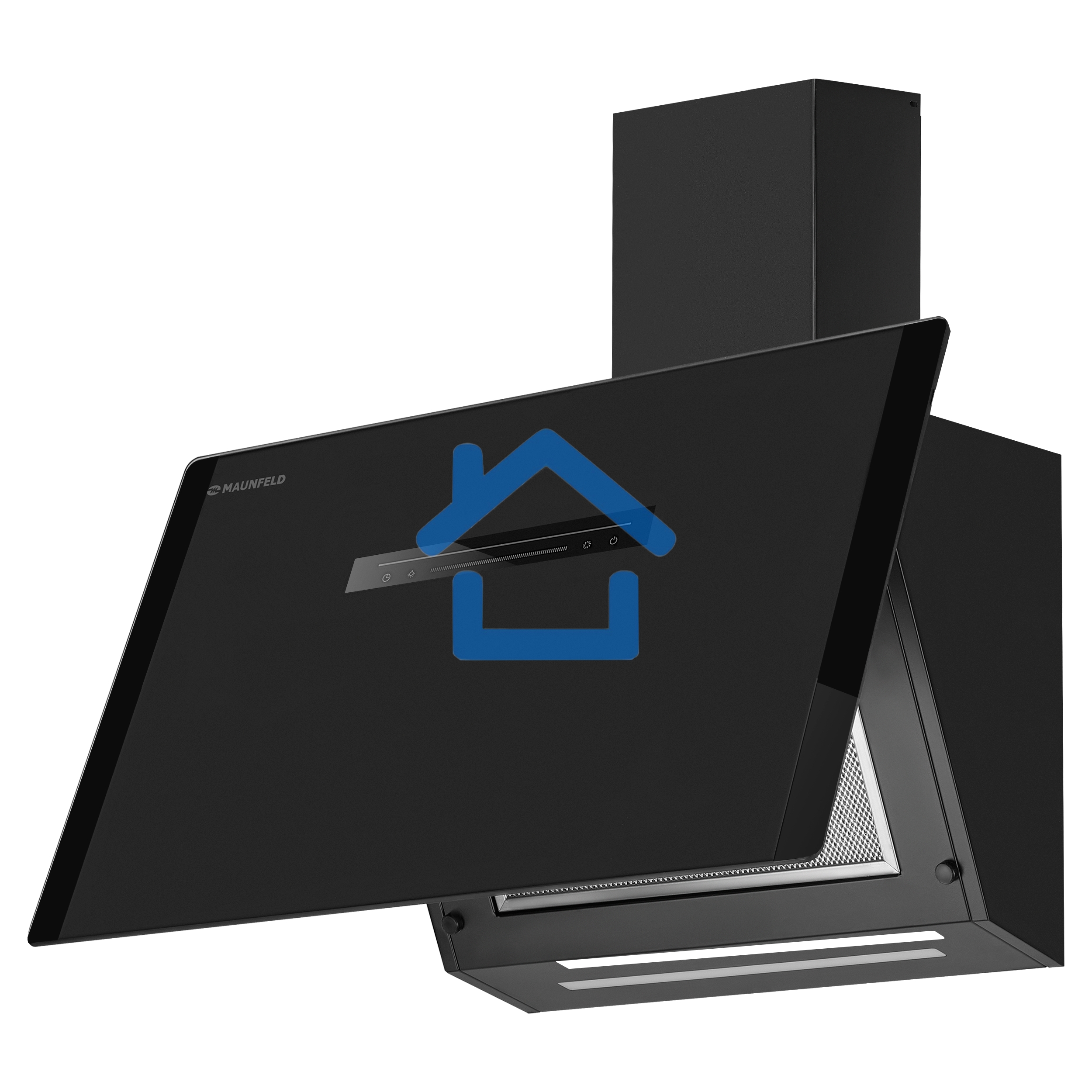 Вытяжка наклонная Maunfeld Falcon 60 Glass черная, 59.5 см, 1150 куб. м/ч, 54 дБ