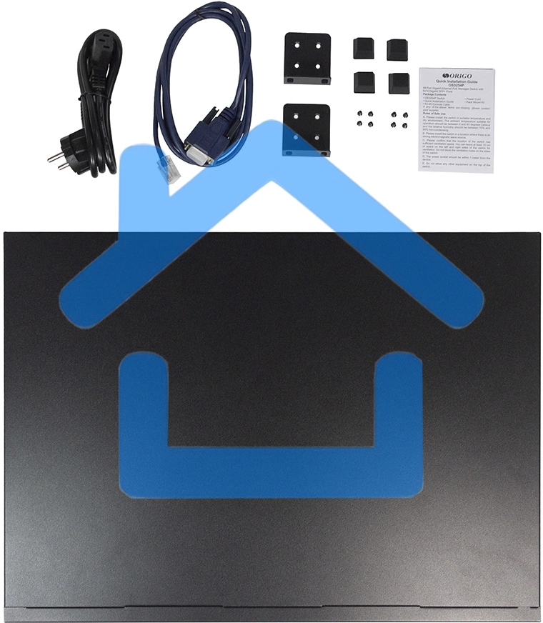 Коммутатор ORIGO Managed L3 Switch 48x1000Base-T PoE, 6x10Gbase-X SFP+, PoE Budget 880W, RJ45 Console, 19