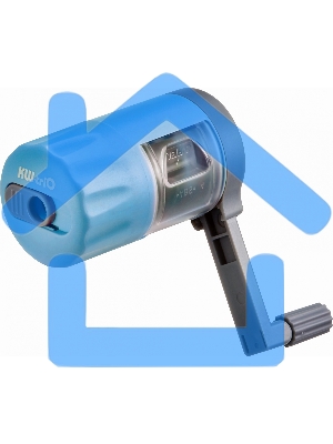 Точилка для карандашей механическая Kw-Trio 03420BLUE, 1 отверстие, металл/пластик, голубой, пластиковый бокс