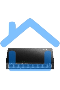 Коммутатор 8-Port 10/100 Mbps Desktop Switch, 8 10/100M RJ45 Ports, Loop Detection, Metal Case, Power Saving, Plug & Play