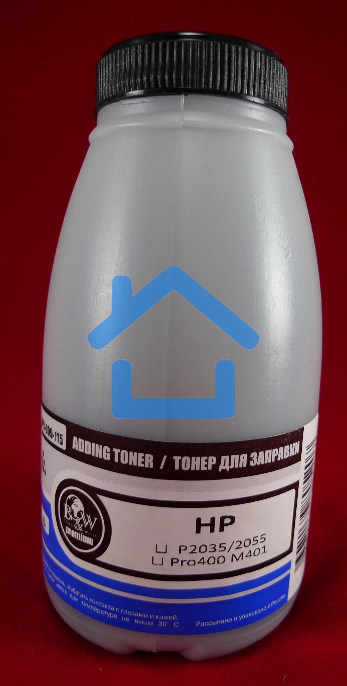 Тонер HP LJ P2035/2055/LJ Pro400 M401/M425 (флакон, 115г) B&W Premium фас России