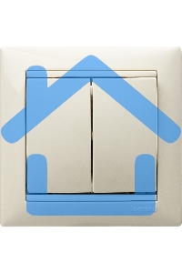 Электроустановочные изделия Legrand Legrand 774305 Выключатель Valena двухклавишный 10 AX(слоновая кость)