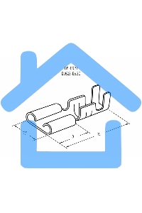 Клемма плоская гнездо 7.5 мм 1-2.5 мм² (РП-м 2.5-(6.3)) Rexant