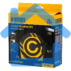 Рулетка геодезическая 50 м х 15 мм, закрытый корпус, фиберглассовая лента Denzel