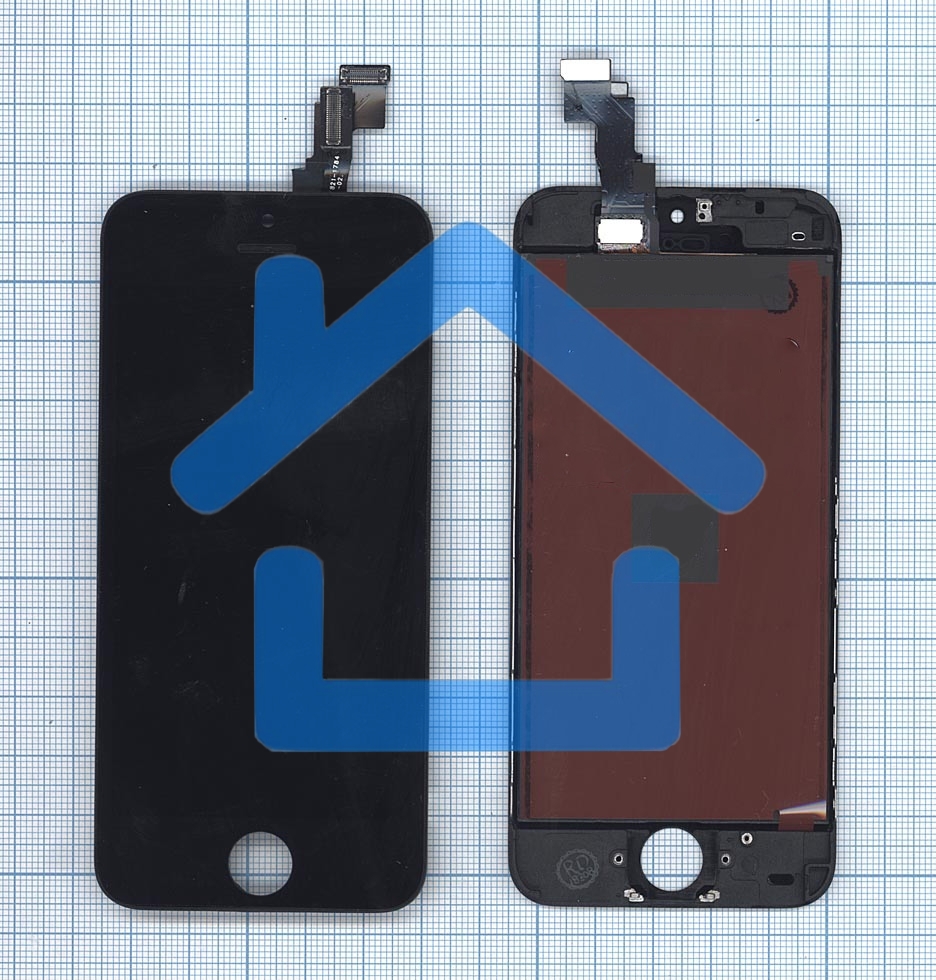 Дисплей для iPhone 5C в сборе с тачскрином (LT) черный