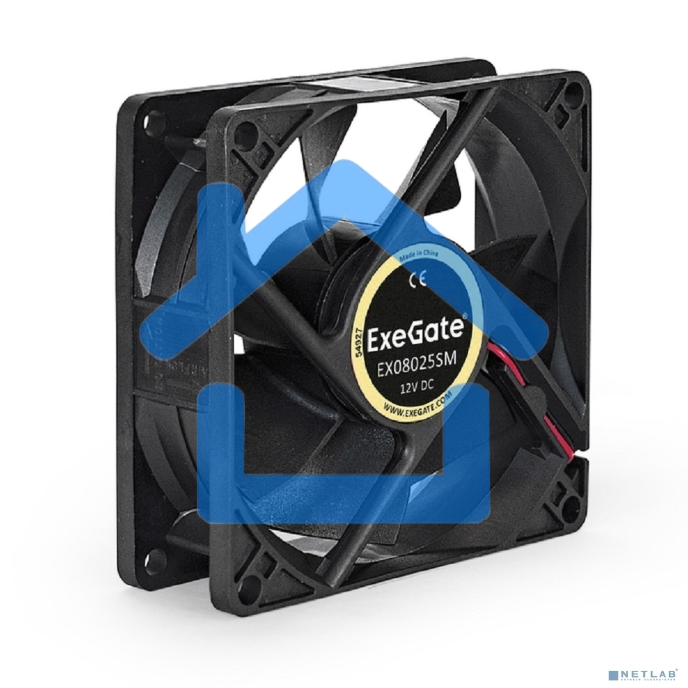 Вентилятор для корпуса ExeGate EX08025SM черный, 80 мм, 2200 об/мин, 22.5 дБ