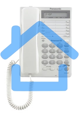 Телефон проводной Panasonic KX-TS2365RUW белый 16-зн ЖКД, однокноп.набор 20 ном., автодозвон, спикерфон