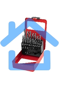 Набор сверл Matrix по металлу 1-10мм hss 19шт метал. коробка цил. хвостовик