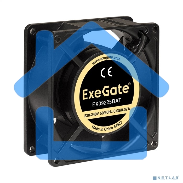 Вентилятор для корпуса ExeGate EX09225BAT черный, 92 мм, 2500 об/мин, 32 дБ
