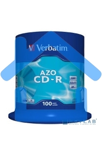 Диск CD-R Verbatim 700Mb 52x 100 шт., DataLife+ Cake Box Pastel Color (43430)