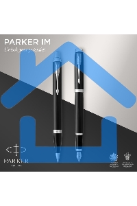Набор ручек Parker IM Core FK221 (CW2093215) черный CT сталь нержавеющая, подарочная коробка ручка перьевая, ручка шариковая