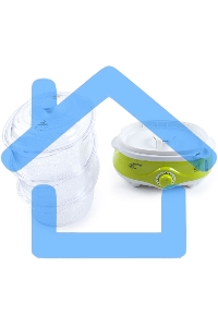 Пароварка Endever Vita-171, белый/зеленый, мощность 1000 Вт, объем 11 л