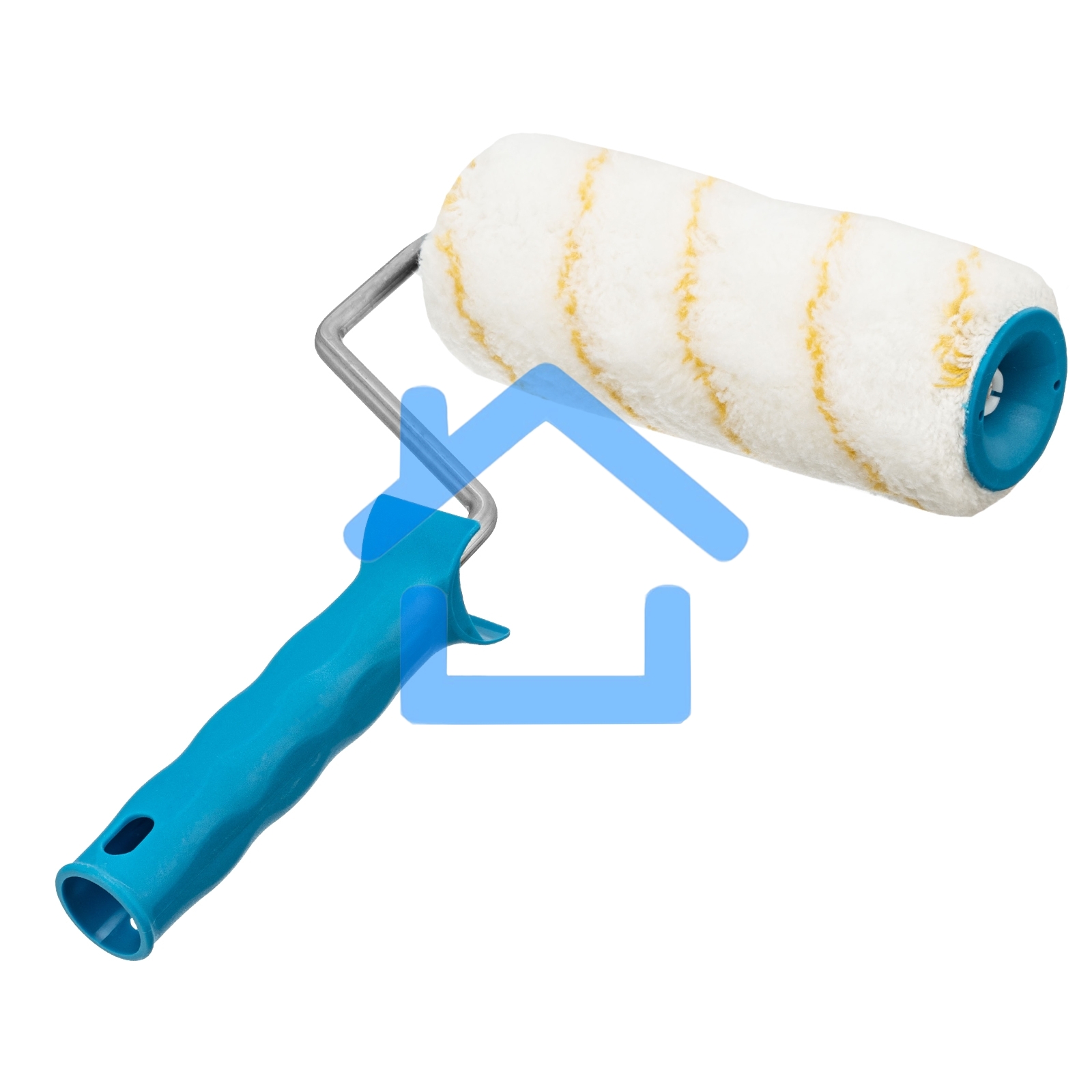 Валик в сборе Matrix ПОЛИАКРИЛ желтая полоса, 180 мм, ворс 12 мм, D 48 мм, D ручки 8 мм