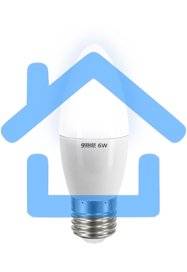 Лампа GAUSS LED Elementary Candle 6W E27 4100KLD33226