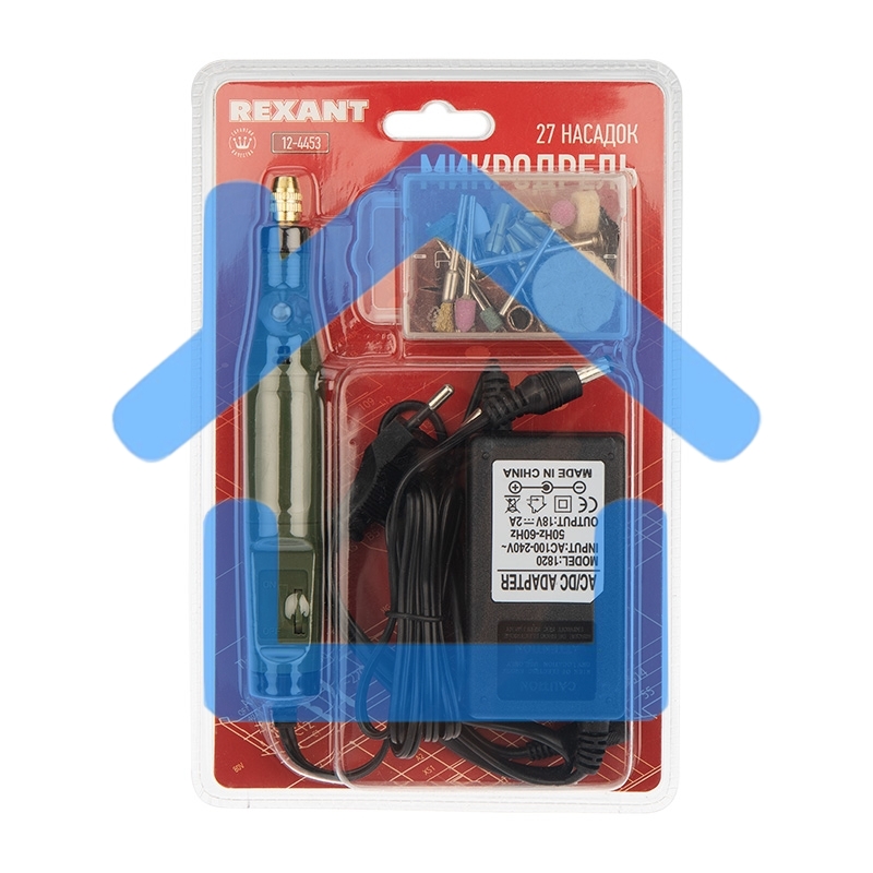 Дрель (гравер) Rexant 5000 - 18000 об/мин, 20 Вт, 26 насадок, блистер