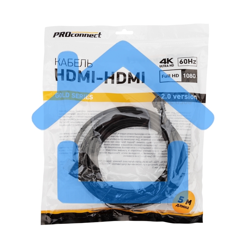 Кабель Proconnect HDMI - HDMI 2.0, 5м, Gold