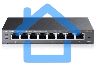 Коммутатор TP-Link SMB TL-SG108PE Easy Smart гигабитный 8-портовый коммутатор с 4 портами PoE