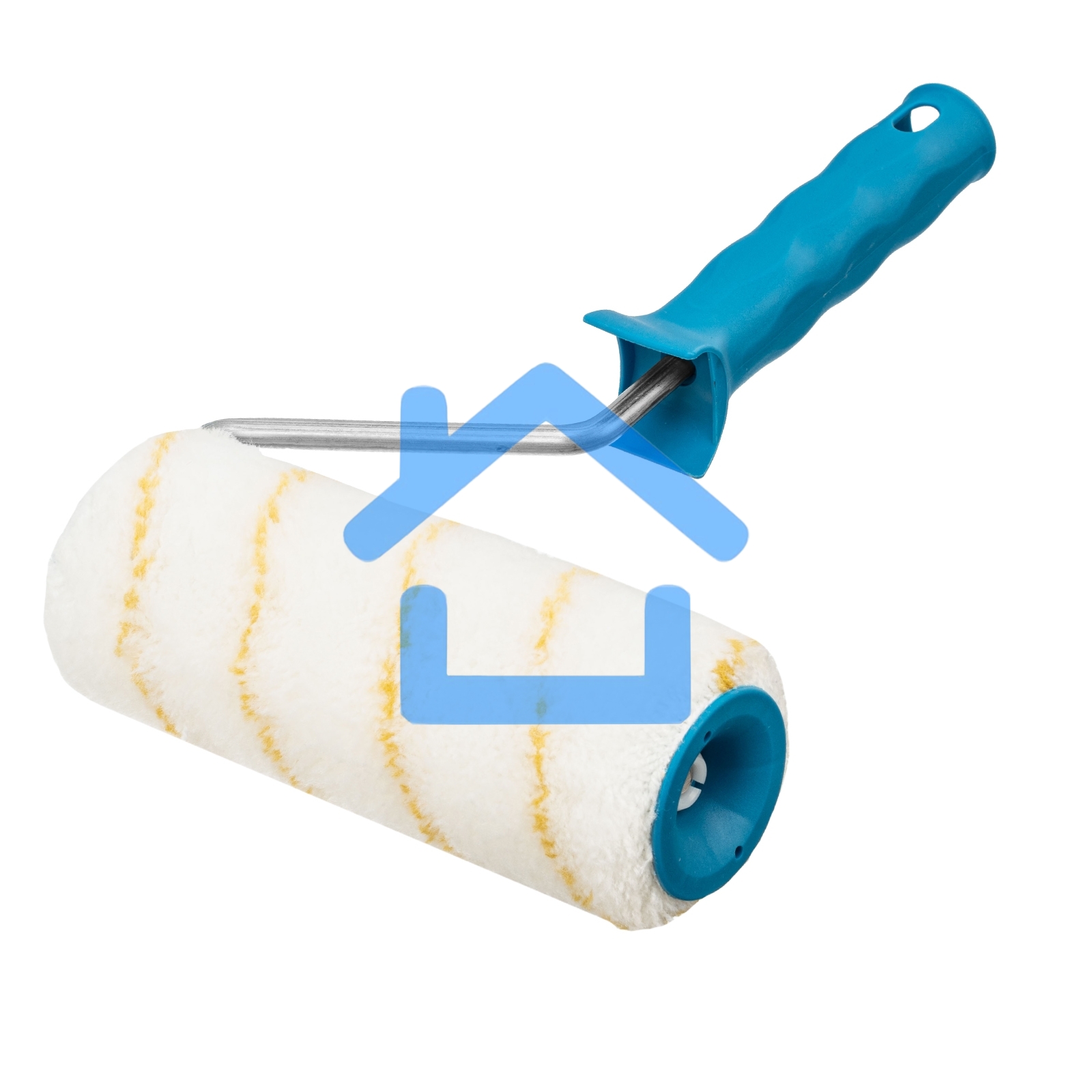 Валик в сборе Matrix ПОЛИАКРИЛ желтая полоса, 180 мм, ворс 12 мм, D 48 мм, D ручки 8 мм