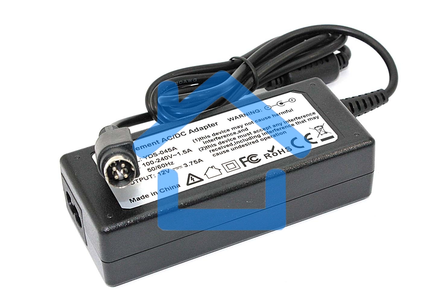 Блок питания для монитора и телевизора LCD 12V 3.75A (4Pin) OEM