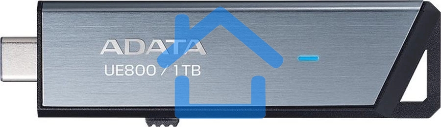 Флешка USB ADATA Elite UE800 (AELI-UE800-1T-CSG), 1Tb, Type-C USB 3.2, R/W 1000/1000, серебристый