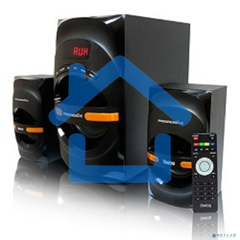 Акустическая система Dialog Progressive AP-210B BLACK 2.1, 30W+2*15W RMS, Bluetooth, USB+SD reader
