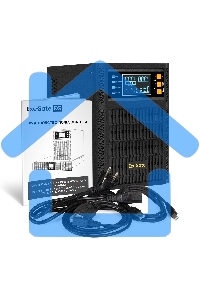 Источник бесперебойного питания On-line ExeGate PowerExpert TL-2000.LCD.AVR.3SH.USB.RS232.SNMP 2000VA/2000W, On-Line, PF=1, LCD, 3*Schuko, RS232, USB, SNMP-slot, встроенные батареи 12V 7.2Ah - 4шт, Tower, металлический корпус, черный