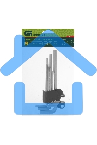 Набор ключей имбусовых Сибртех HEX, 1,5-10 мм, CrV, 9 шт., удлиненные